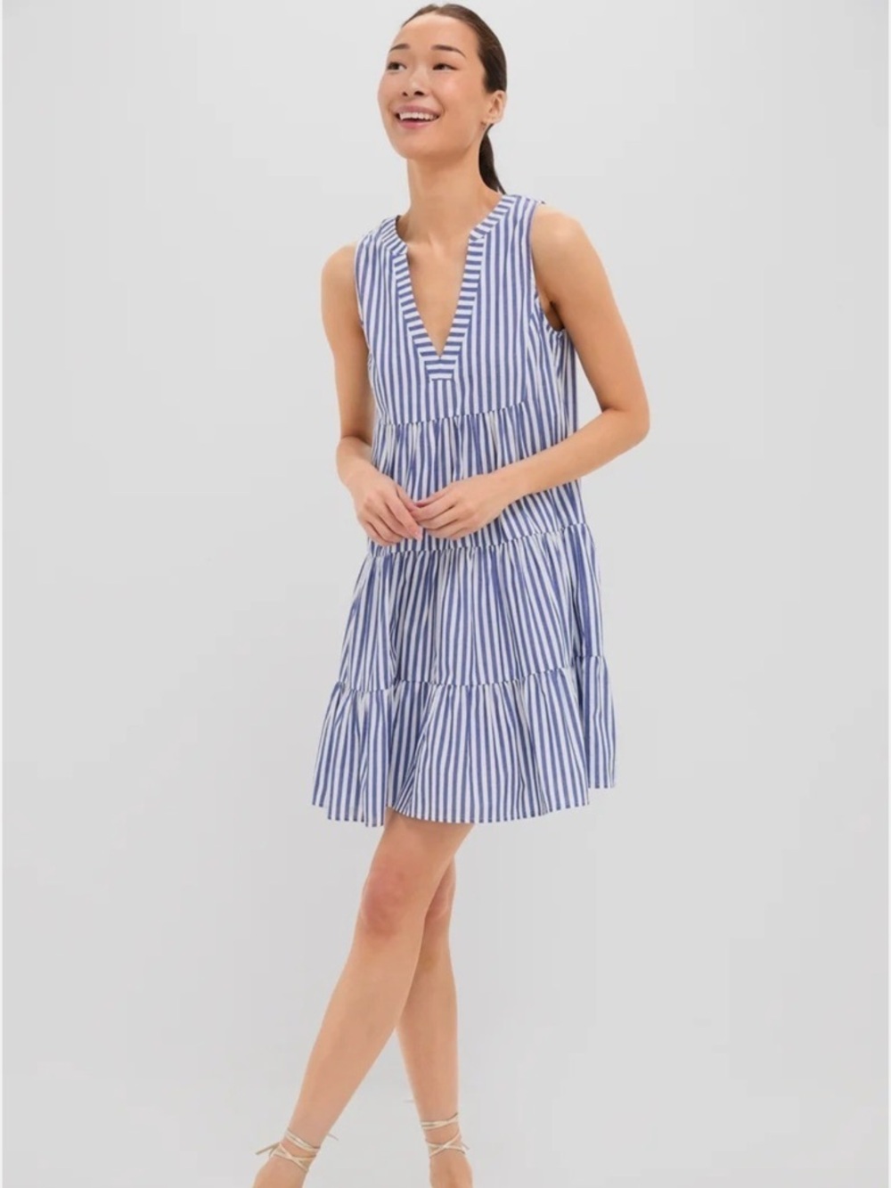 Pomander Place Striped Sleeveless Cotton Poplin Kenzo Dress Women’s XL
